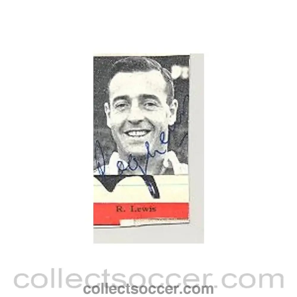 Signed Newspaper Cutting Photograph R. Lewis - Collect Soccer