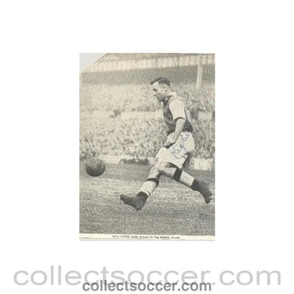 Signed Newspaper Cutting Photograph Reg. Lewis - inside forward of Cup finalist Arsenal - Collect Soccer
