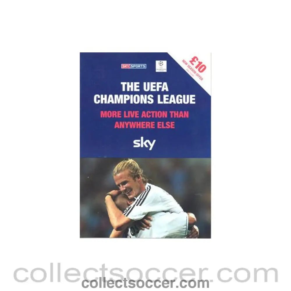 Sky Sport Champions League leaflet - Collect Soccer