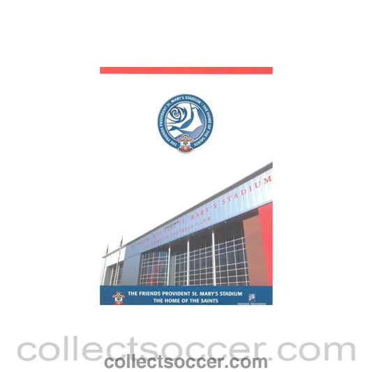 Southampton Provident St. Mary's Stadium press pack on the occasion of 1st season 1st match on the new stadium, with teamsheet 21326 - Collect Soccer