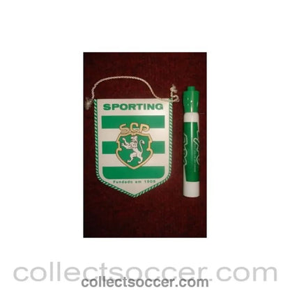 Sporting small Pennant once property of the football referee Neil Midgley - Collect Soccer