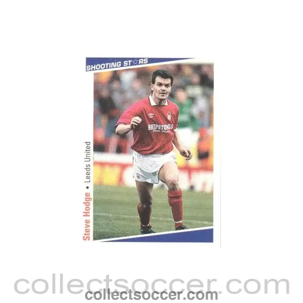 Steve Hodge Leeds United Shooting Stars Card - Collect Soccer