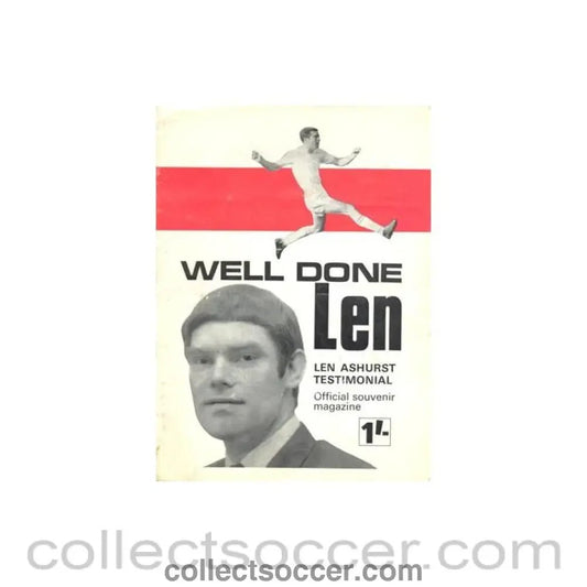 Sunderland v Newcastle United XI official programme Len Ashurst Testimonial Match - Collect Soccer