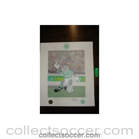 The Celtic Big Bunny Fine Arts Limited Edition original print originally signed by the artist - Collect Soccer