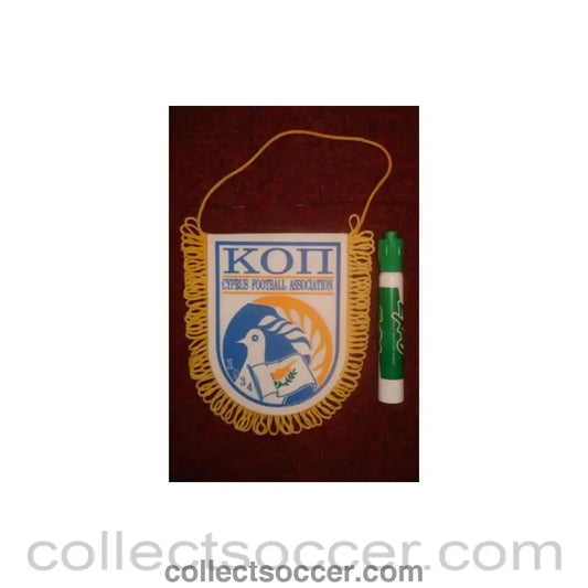 The Cyprus Football Association small Pennant once property of the football referee Neil Midgley