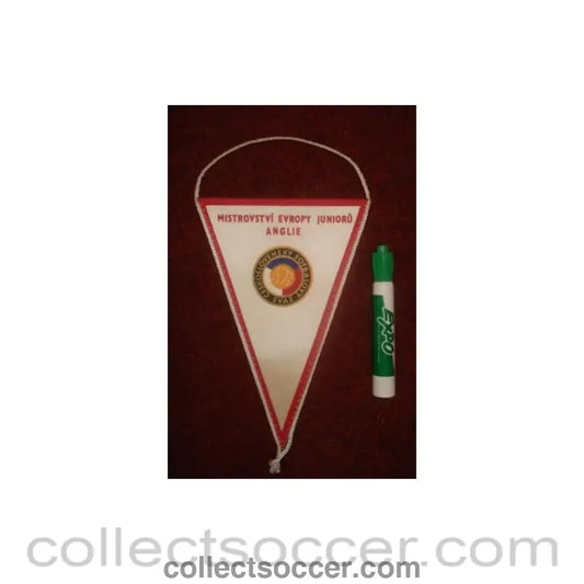 The Czechoslovakia Football Association Pennant once property of the football referee Neil Midgley
