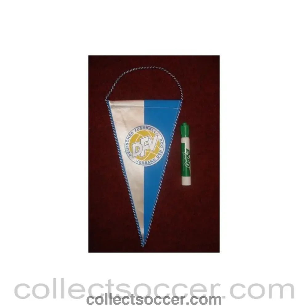 The East Germay Football Association Pennant once property of the football referee Neil Midgley - Collect Soccer