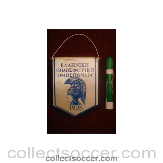 The Hellenic Football Association Pennant once property of the football referee Neil Midgley