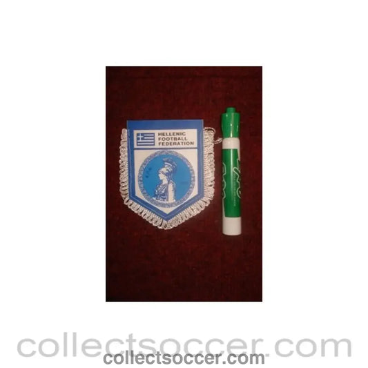 The Hellenic Football Association small Pennant once property of the football referee Neil Midgley