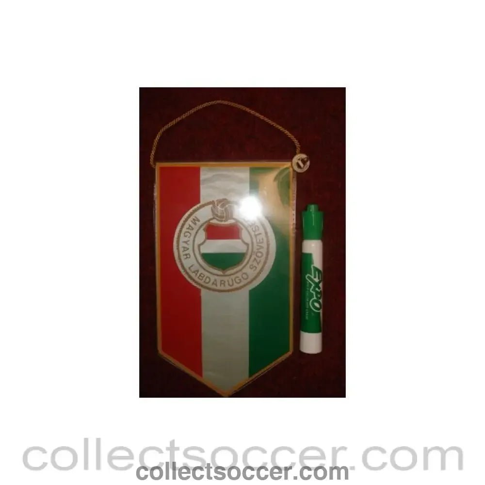The Hungarian Football Association Pennant once property of the football referee Neil Midgley - Collect Soccer