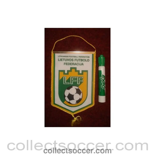The Lithuanian Football Association Pennant once property of the football referee Neil Midgley