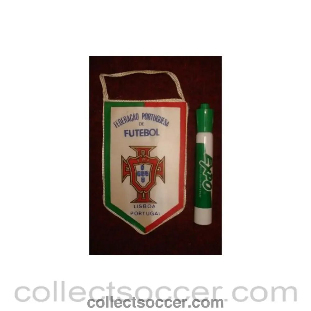 The Portugal Football Association, Lisbon small Pennant once property of the football referee Neil Midgley - Collect Soccer