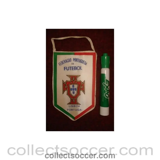 The Portugal Football Association Lisbon small Pennant once property of the football referee Neil Midgley