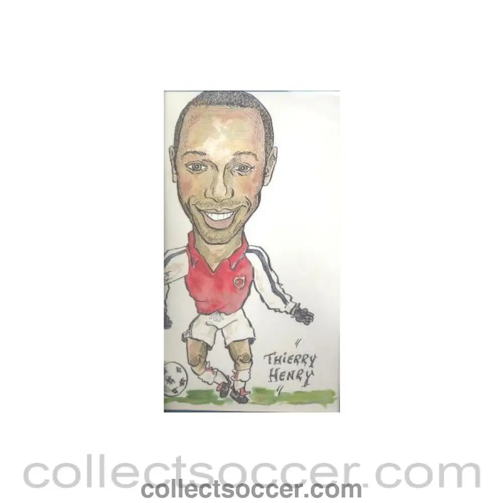Thierry Henry Colour Caricature - Collect Soccer