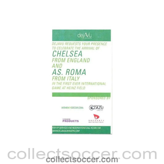 To celebrate the arrival of Chelsea and Roma at Heinz Field stadium USA small flyer