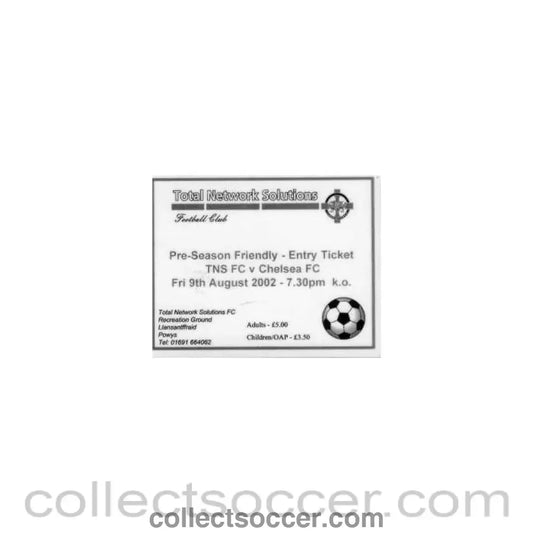Total Network Solutions v Chelsea Laminated Ticket - Collect Soccer