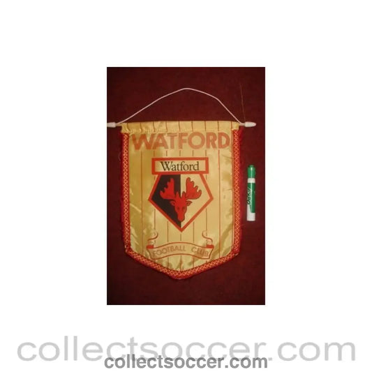 Watford large Pennant once property of the football referee Neil Midgley