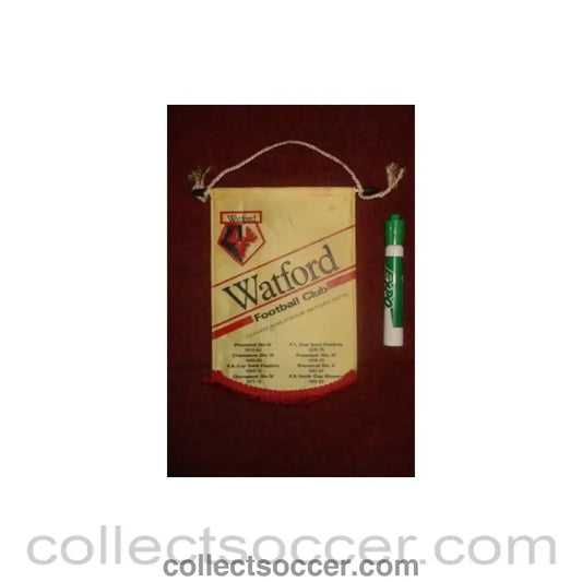 Watford small Pennant once property of the football referee Neil Midgley