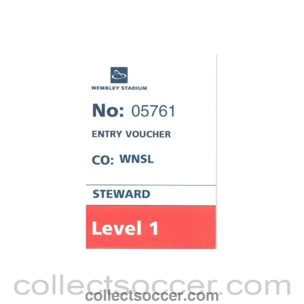 Wembley Stadium Steward Entry Voucher - Collect Soccer