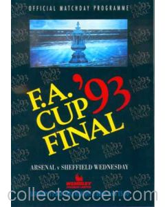 1993 FA Cup Final programme Arsenal v Sheffield Wednesday