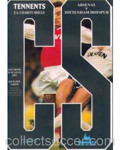 1991 Charity Shield Official Programme Arsenal v Tottenham Hotspur