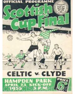 1955 Scottish Cup Final Celtic v Clyde Official Programme