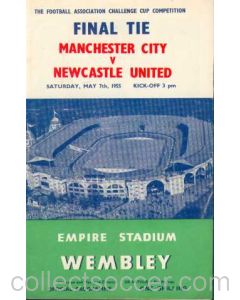 1955 FA Cup Final Programme Manchester City v Newcastle United
