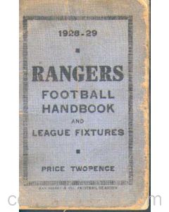 Glasgow Rangers Handbook 1928-1929 Very Rare!