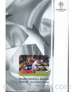 2001-2002 Results Summary Booklet Quarter- and Semi-Finals