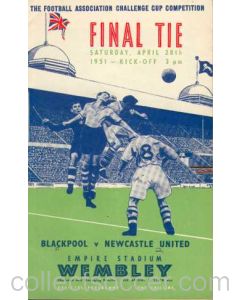 1951 FA Cup Final Programme Blackpool v Newcastle United