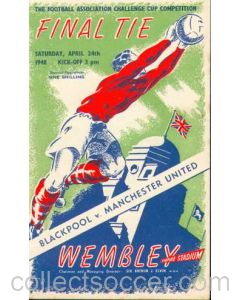 1948 FA Cup Final Programme Blackpool v Manchester United