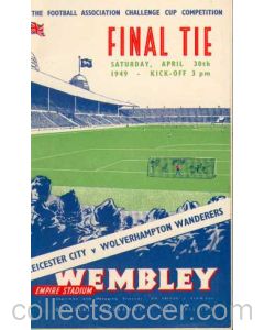 1949 FA Cup Final Programme Leicester City v Wolverhampton Wanderers