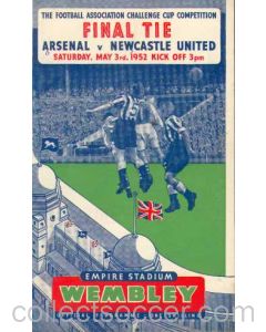 1952 FA Cup Final Programme Arsenal v Newcastle