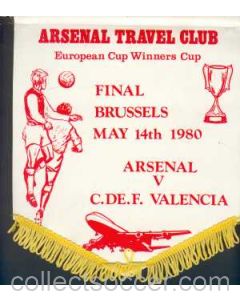 1980 CWC Final Pennant Arsenal V Valencia