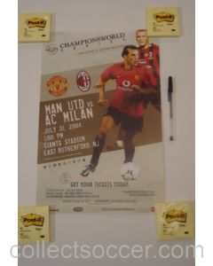 In the USA - Manchester United v Milan Championsworld poster 31/07/2004