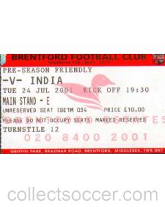 Brentford V India Ticket
