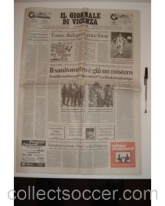 Il Giornale di Vicenza newspaper of 02/04/1998, covering Vicenza v Chelsea in a semi-final