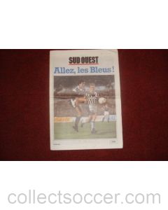 Sud Ouest newspaper 1984-1985 about the match Bordeaux v Juventus