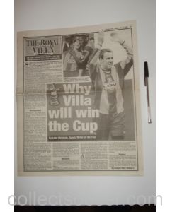 Evening Mail newspaper of 19/05/2000, covering 2000 F.A. Cup final Aston Villa v Chelsea