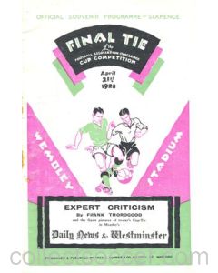 1928 FA Cup Final Programme + Original Newspaper Cuttings Blackburn Rovers v Hudddersfield Town