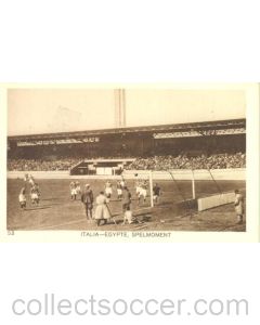 1928 IX. Olympic Games in Amsterdam postcard featuring football Italy v Egypt