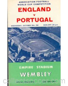 1961 England V Portugal Programme 25/10/1961