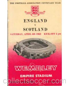 1963 England V Scotland Programme 06/04/1963