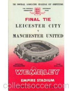 1963 FA Cup Final Programme Leicester City v Manchester United