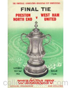 1964 FA Cup Final Programme Preston North End v West Ham United