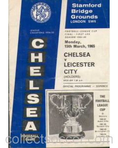 1965 League Cup Final 1st Leg Programme Chelsea V Leicester 
