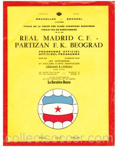 1966 European Cup Final Official Programme Real Madrid v Partizan Belgrade