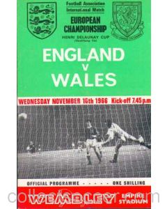 1966 England V Wales Programme 16/11/1966