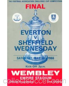 1966 FA Cup Final Programme Everton v Sheffield Wednesday