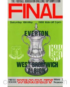 1968 FA Cup Final Programme Everton v West Bromwich Albion